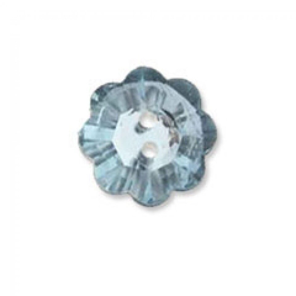 Trimits Turquoise Diamante Flower Buttons for Dressmaking - 18mm - each
