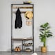 image 2 of HOMCOM Coat Rack Stand Shoe Storage Bench for Bedroom Living Room Entryway