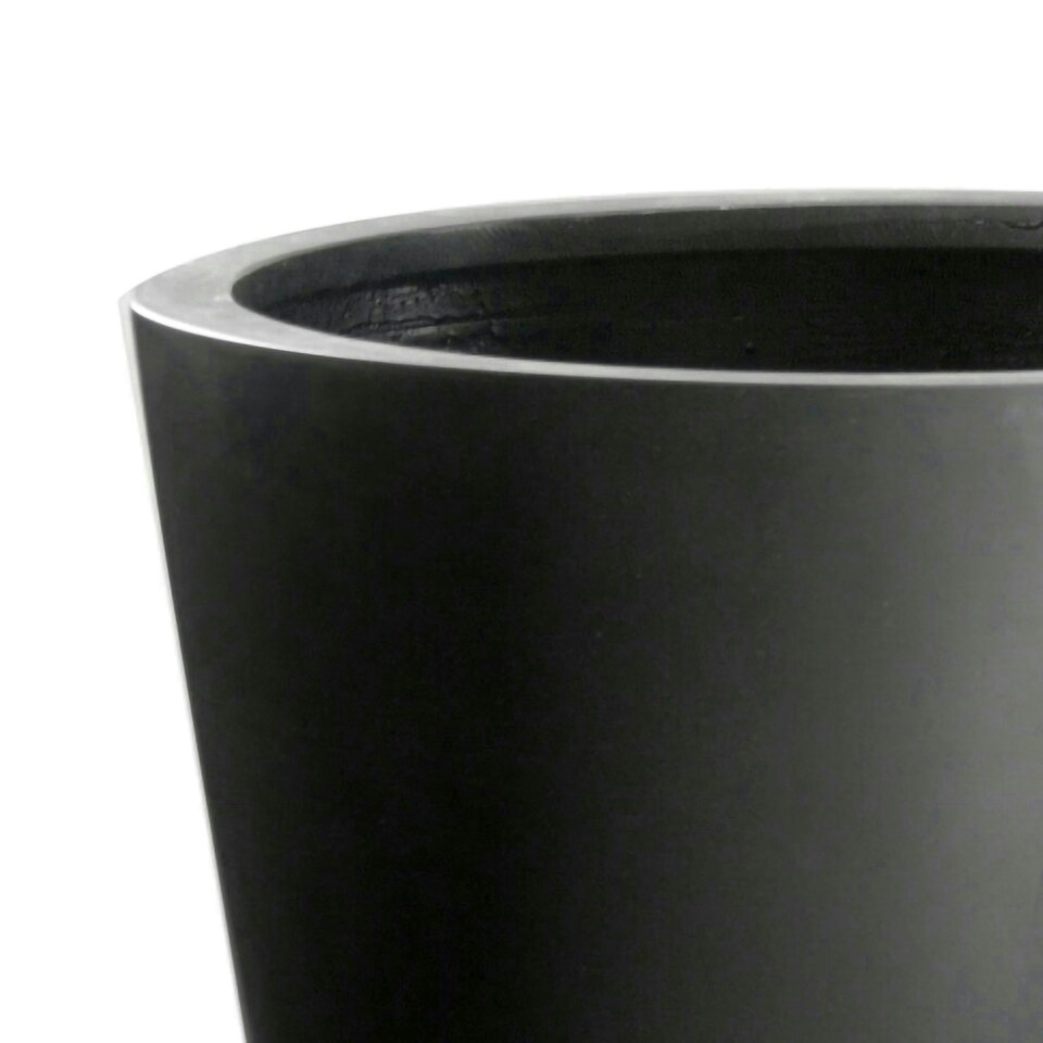 image 1 of Primrose Polystone Calgary Black Tall Indoor Outdoor Garden Planter 69cm