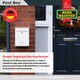 image 5 of Burg-Wachter Trent Wall Mounted Galvanised Steel Lockable Post Box - 26x34x9cm White
