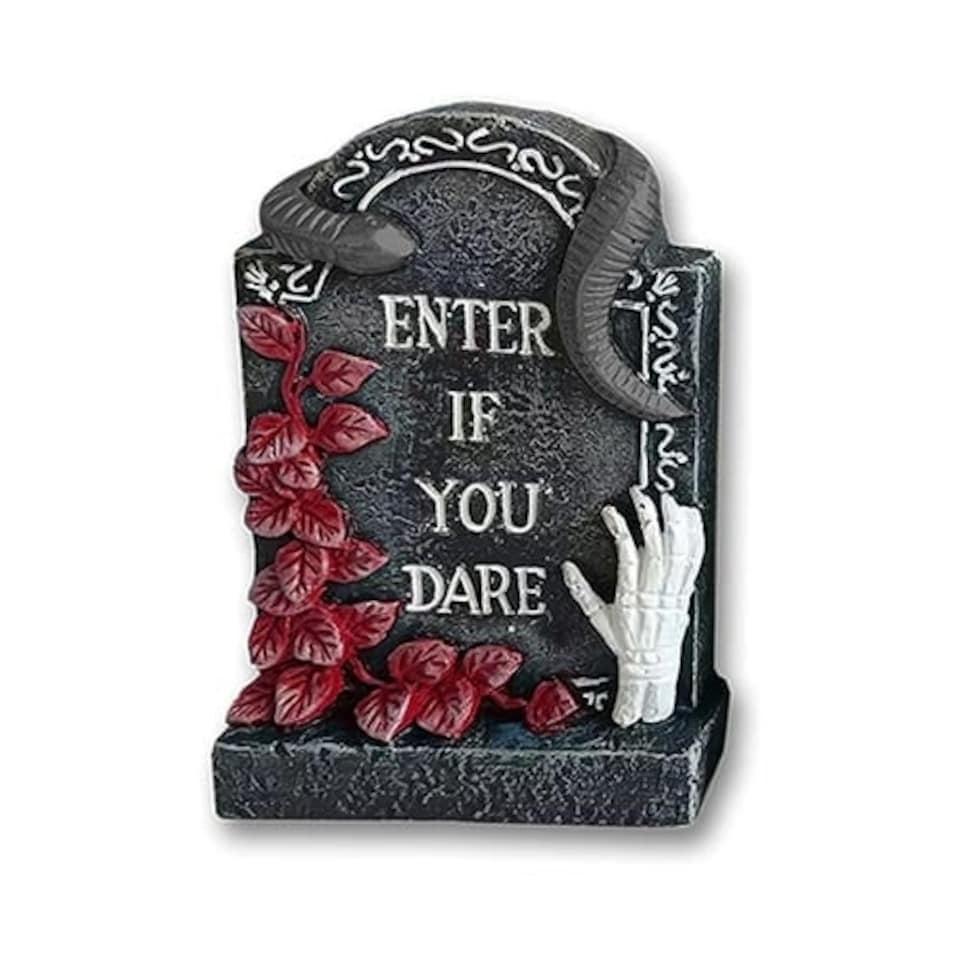 Enter If You Dare Gravestone Halloween Decoration 20cm