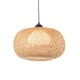 image 1 of Bali Globe Pendant Ceiling Lamp, Natural Bamboo, White, Matt Black