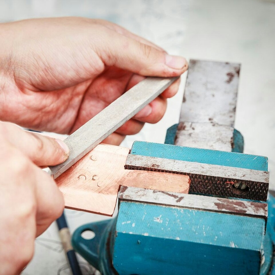 image 1 of Dekton High Quality Engineers Sure Grip Half Round Heavy Duty Metal File