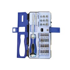 Faithfull Ratchet Screwdriver & Socket Set, 33 Piece - Multi Colour - One Size