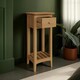 image 3 of Newark Ash 1 Drawer Telephone Table Brown