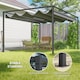 image 5 of Outsunny 4 x 3(m) Metal Outdoor Pergola with Retractable Roof, Outdoor Gazebo with Drainage Holes for Garden, Patio, Lawn, Grey