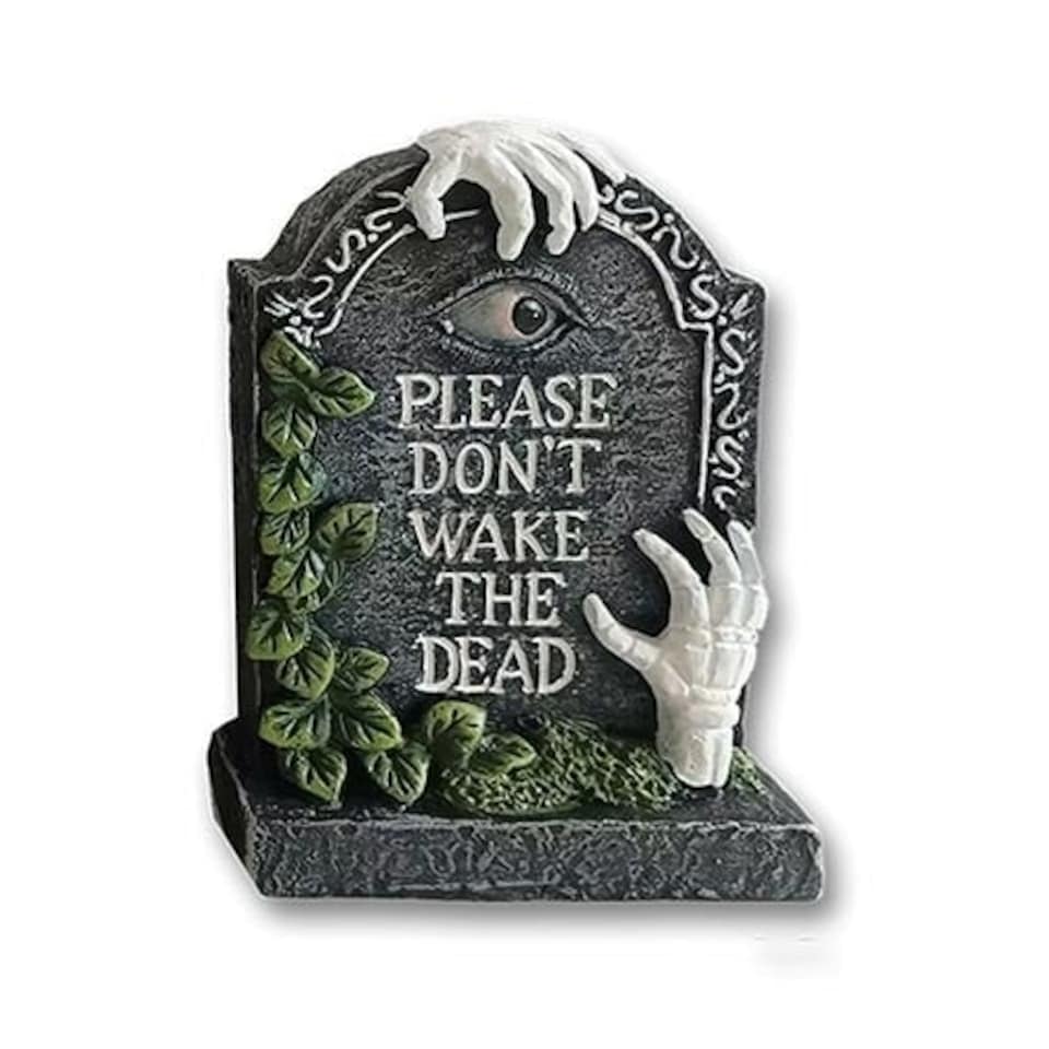 Don't Wake The Dead Gravestone Halloween Decoration 20cm