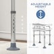 image 4 of HOMCOM Aluminium Shower Stool for Elderly Disabled Non-Slip Bath Stool Grey