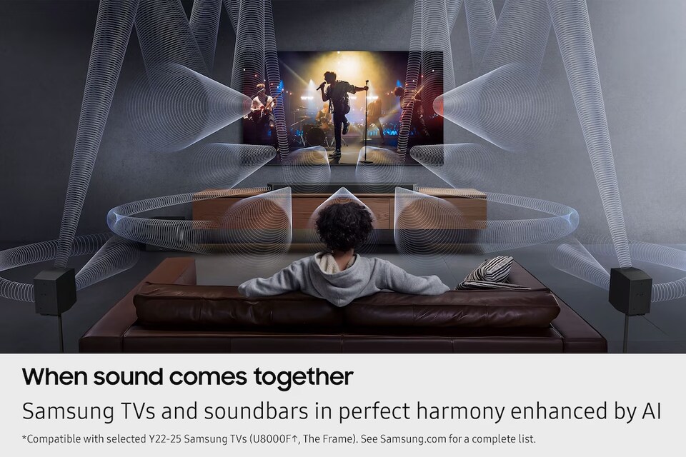 image 1 of Samsung Q930F 9.1.4ch Q-Series Soundbar with Subwoofer & Rear Speakers, Dolby Atmos, Amazon Alexa, Apple AirPlay (2025) | Black