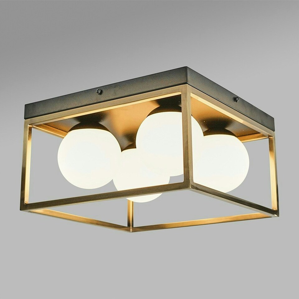 image 1 of ValueLights Beauworth 4 Way Black Ceiling Bar Light