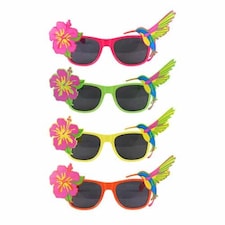 Tropical Design With Flower Fancy Dress Glasses