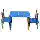 image 3 of Childrens Wooden Crayon Table and Chairs Set Kids Room Furniture