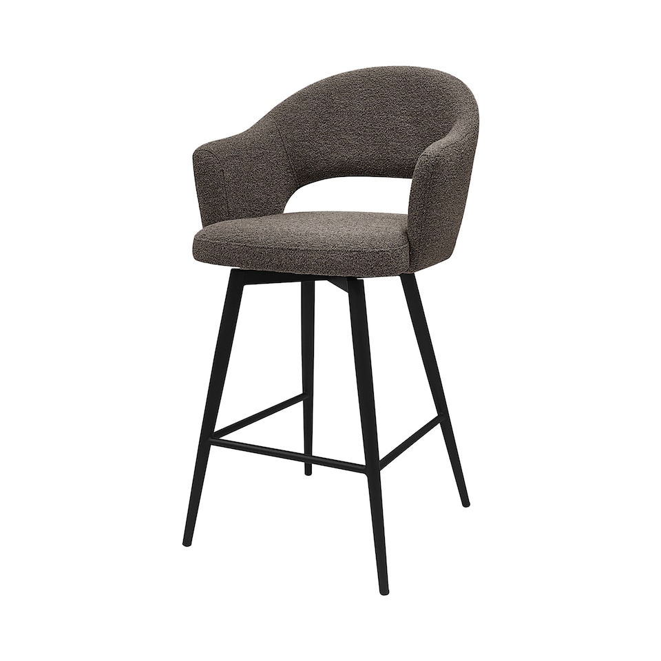 image 1 of Bentley Designs - Sterling - Swivel Barstool in Brown Fabric (Single)