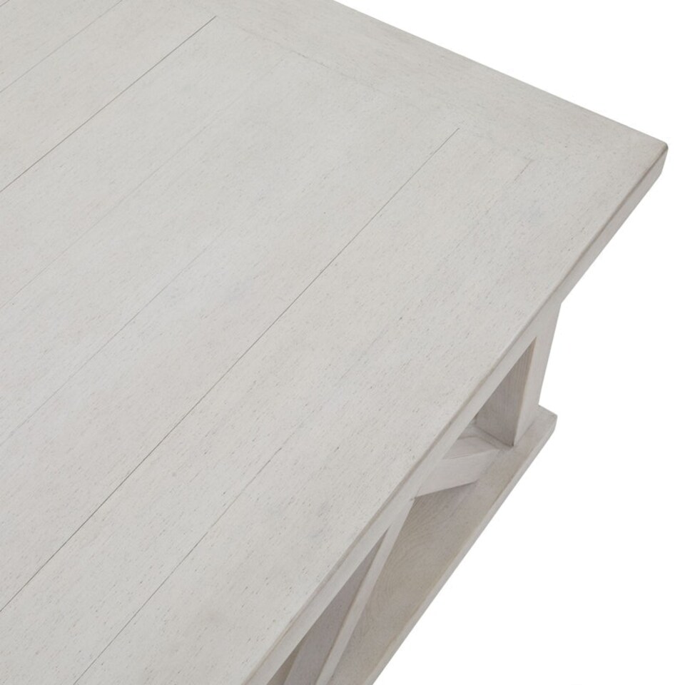 image 1 of Stamford Plank Collection Square Coffee Table - Pine - L100 x W100 x H45 cm - White White