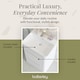image 7 of Balterley Wall Hung 2 Drawer Vanity Unit with Ceramic Basin | White | Pure White | 562 x 607 x 460mm