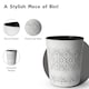 image 3 of Blue Canyon White Flora 9L Waste Bin Stylish Plastic Rubbish Container for Office Kitchen Bathroom and Home Use