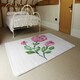image 3 of Rose Print (Rug) Pink | Large: 140x200cm