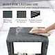 image 4 of Outsunny Side Table 2-Tier with Storage Shelf/Grey | Grey | Grey, Dark Grey | 45 x 45 x 43 cm