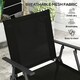 image 4 of Outsunny Outdoor 4 Pieces Patio Furniture Set with Breathable Mesh Fabric Seat & Backrest, Garden Set with Two Foldable Armchairs, a Loveseat & Glass Top Table, Black