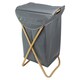 image 1 of JVL Bambanio Foldable Bamboo Laundry Storage Hamper, 100L - Grey Grey