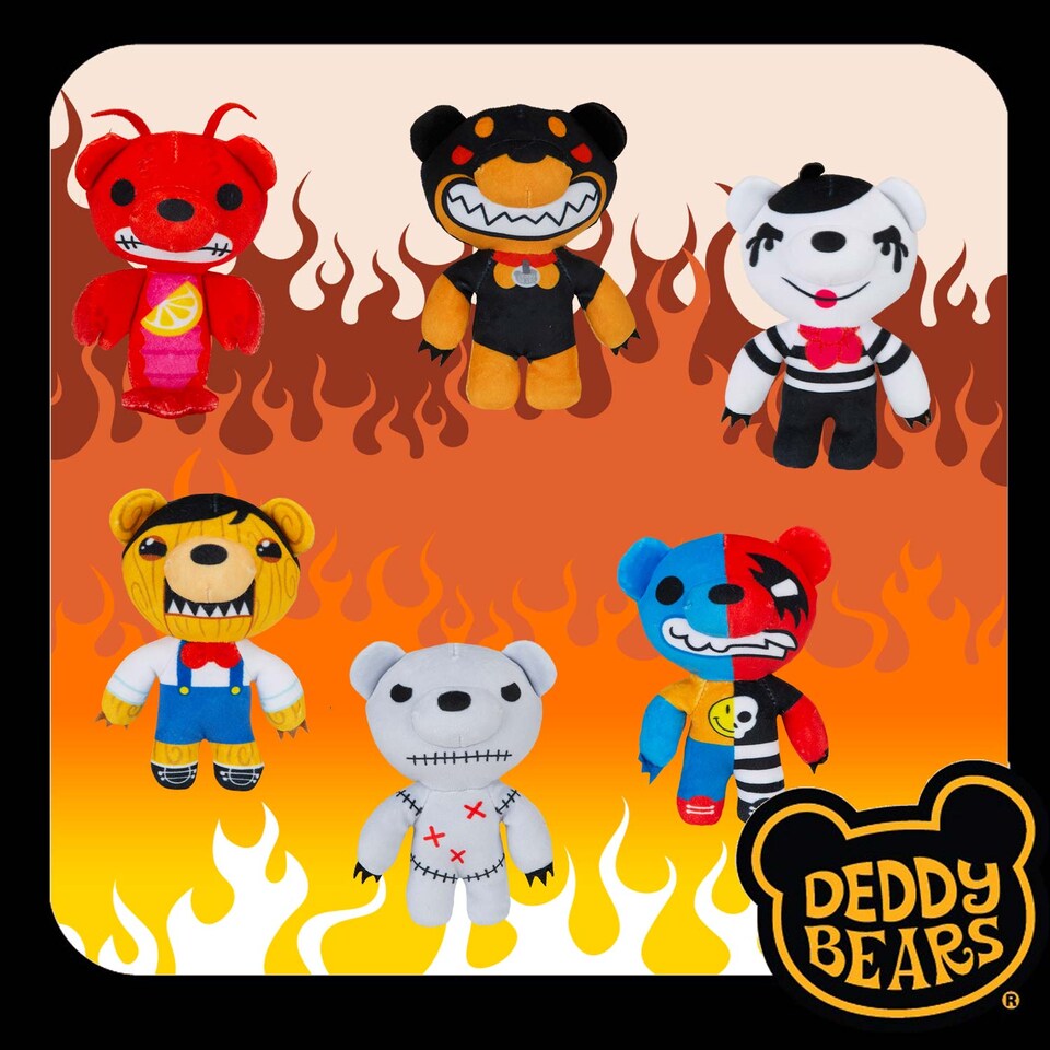 image 1 of vfm-estore Deddy Bears Hank Hotpot Soft Toy 14 x 15 x 8 cm - Red
