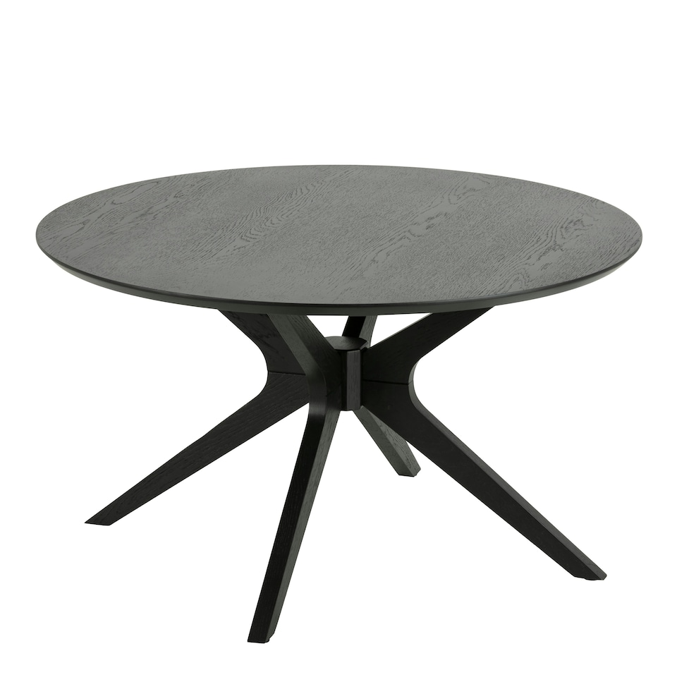 image 1 of I_Duncan Round Coffee Tablein Black 80x45cm