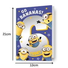 Despicable Me Minions Age 6 Birthday Card
