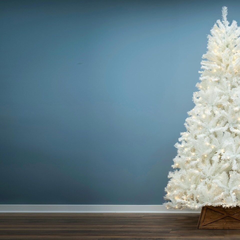 image 1 of Christmas Tree World  10ft/300cm Pre-lit Bianca Pine Tree - White