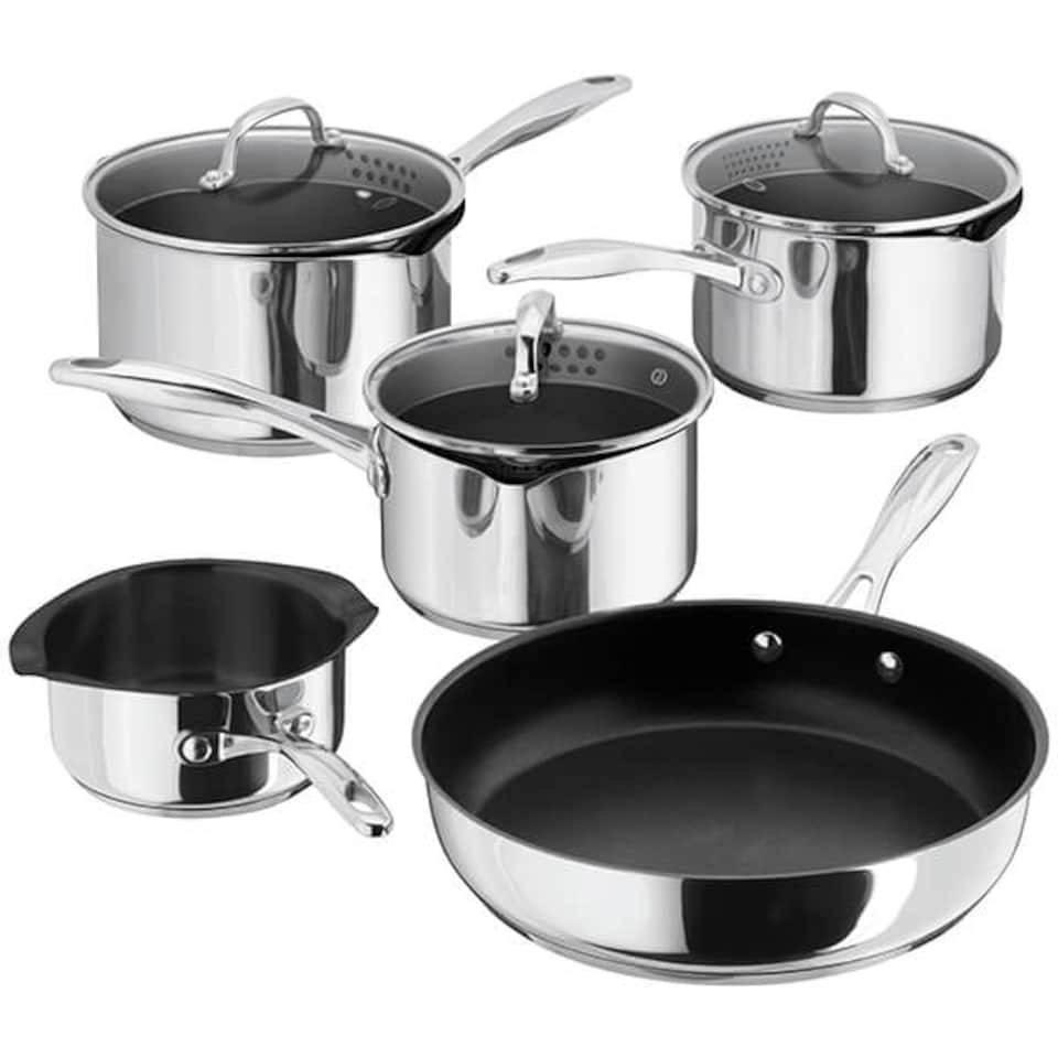 image 1 of Stellar 7000 Profile Non-Stick 5 Piece Draining Saucepan Set