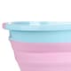 image 6 of 24L Oval Collapsible Laundry Basket, Plastic Laundry Hamper - Pink