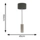 image 3 of ValueLights Lexy Charcoal Boucle Shade with Brushed Chrome Dimmable Floor Lamp with LED Bulb