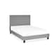 image 2 of Premium Grey Linen Bed with a Horizontal Tufted Headboard - Double 4ft 6" (135cm)