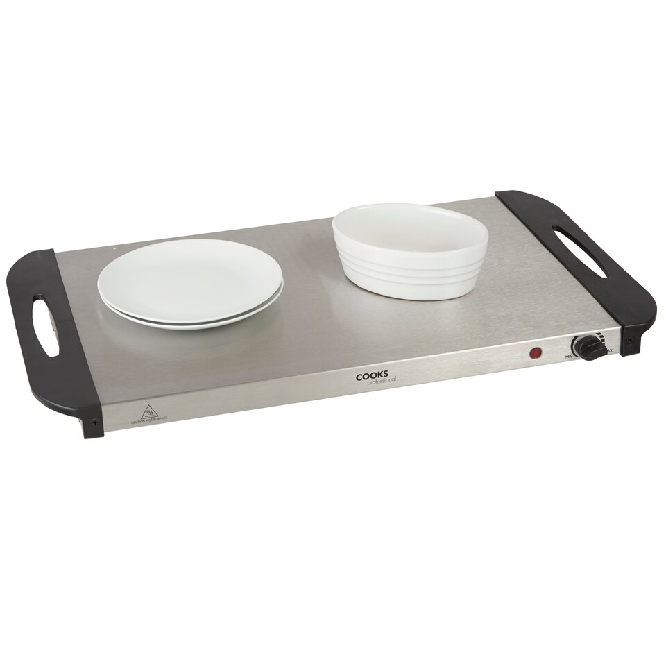 image 1 of Cooks Professional 4-Section Buffet Warmer 7.2L with Hotplate Function | Silver | Silver