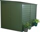 image 1 of 9 x 5 ft Trimetals Titan 950 Pent Roof Metal Shed - Double Door | Green | 9x5ft