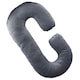 image 1 of Aamira Dark Grey Pregnancy Maternity Pillow, 140x65x20cm C Shaped Memory Foam | Grey | Grey | Standard | 1
