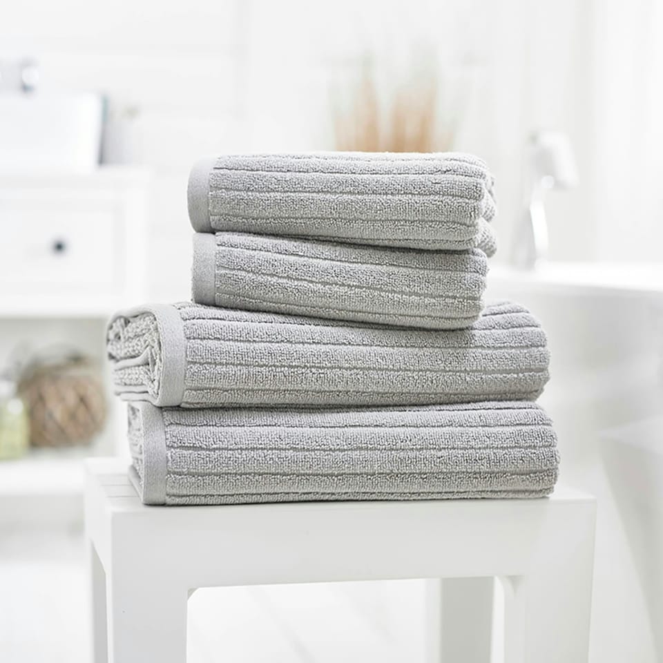 image 1 of Ribbed Absorbent 100% Cotton Rialto Supersoft Towels