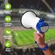 image 2 of NEDIS 10W Megaphone, 250m Range with Built-in Microphone, Siren, Adjustable Volume, Record Function - White & Blue