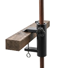 GEEZY Metal Balcony Parasol Clamp 33-38mm Adjustable Galvanised Steel Fence Railing Holder