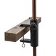 image 1 of GEEZY Metal Balcony Parasol Clamp 33-38mm Adjustable Galvanised Steel Fence Railing Holder
