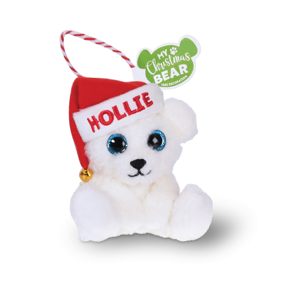 image 1 of Personalised My Christmas Bear Decoration - 100+ Titles - Hollie