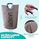 image 2 of 40L Collapsible Laundry Basket, Laundry Hamper with Padded Handles