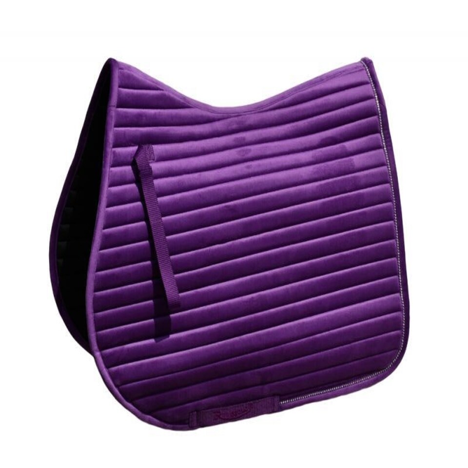 image 1 of Rhinegold Diamante Channel Quilt GP Saddle Pad Brown | Colour: Bordeaux
Size: Cob