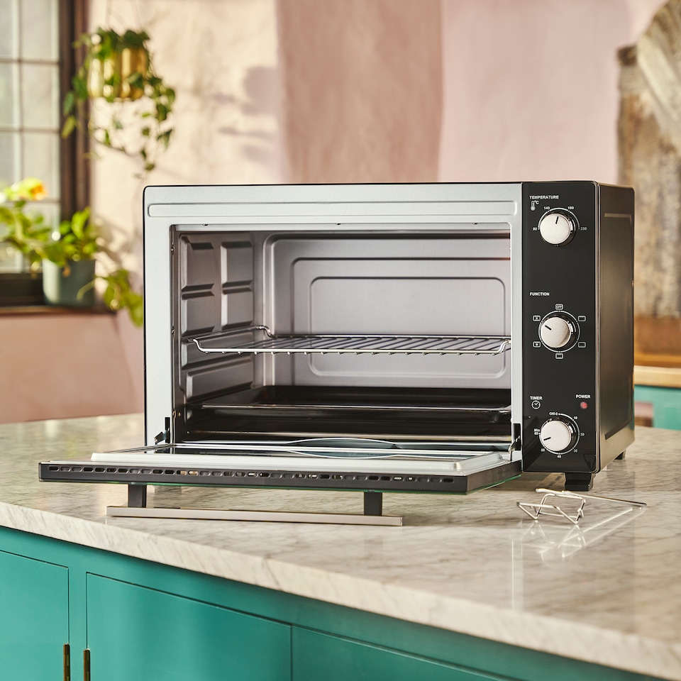 image 1 of Cooks Professional 60L Mini Oven - X-Large Electric Countertop Cooker with Adjustable Temperature & Timer