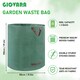 image 1 of 2 x 500L Garden Waste Bags GIOVARA Waterproof Heavy Duty, Waterproof, Foldable, Reusable Garden Waste Bags
