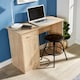 image 3 of Computer Desk 1 Drawer 1 Door Compact Workstation Home Office Table | Brown