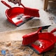 image 7 of Colour Coded Dustpan and Brush Sets Wide Plastic Dustpan with Rubber Lip and Soft Bristle Brush
