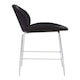 image 3 of Tamzin Black Velvet Chrome Finish Bar Chair Black