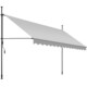 image 1 of Awning with hand crank - pressure fitted , height adjustable | Grey | light grey | 400 x 180 cm | 1