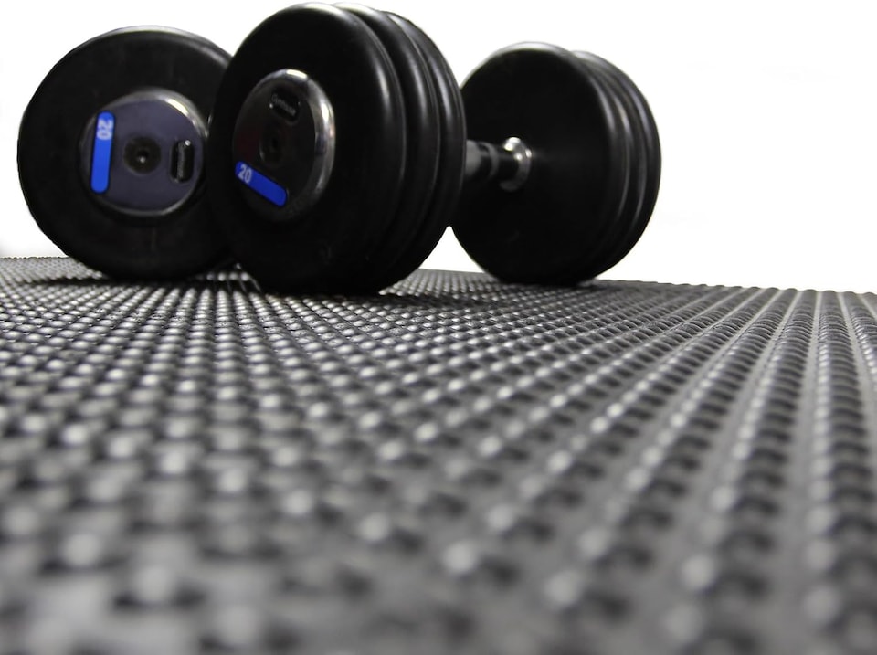 image 1 of Heavy Duty Rubber Gym Mat, 6ft x 4ft x 10mm, Black