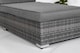 image 5 of Rattan Sun Lounger & Table Set Sun bed 6 Recline Positions + Cover | Grey | Grey
